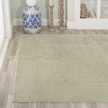 Twyla Classic Solid Low-Pile Machine-Washable Area Rug